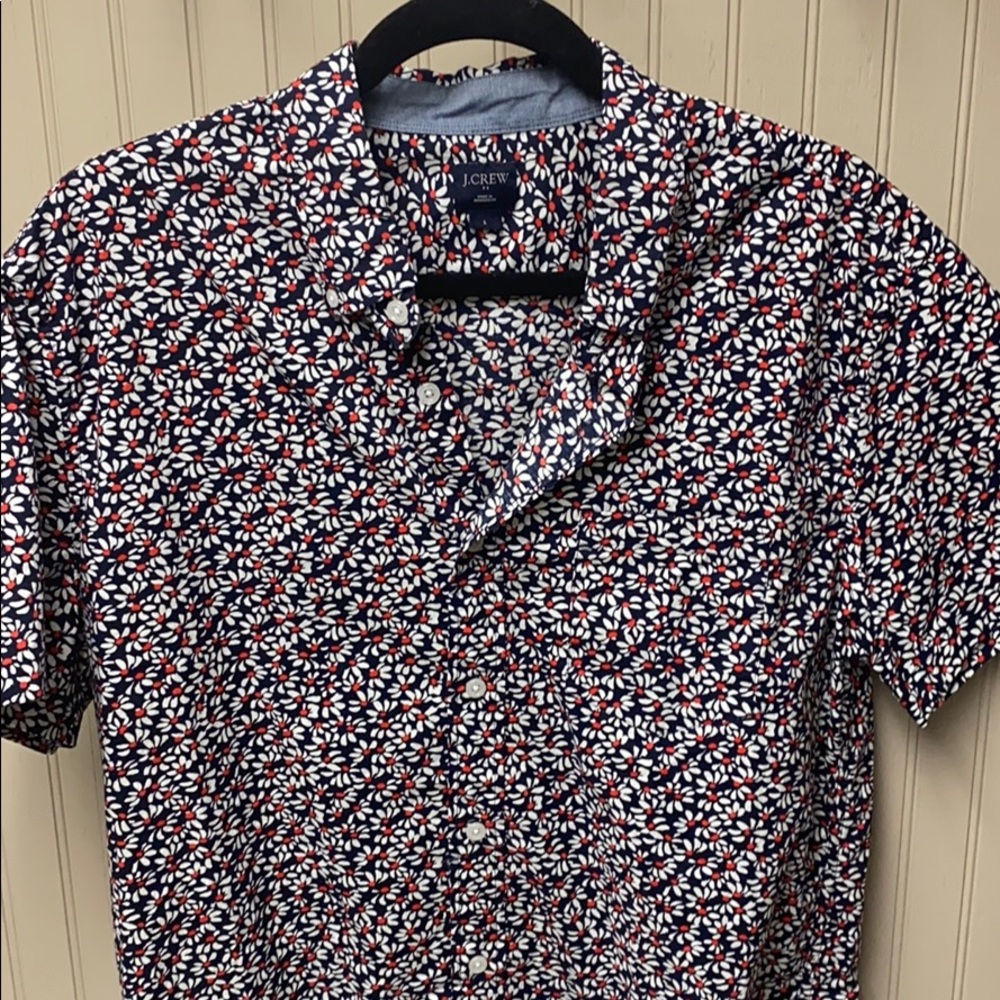 J.Crew men’s large short sleeve button up shirt